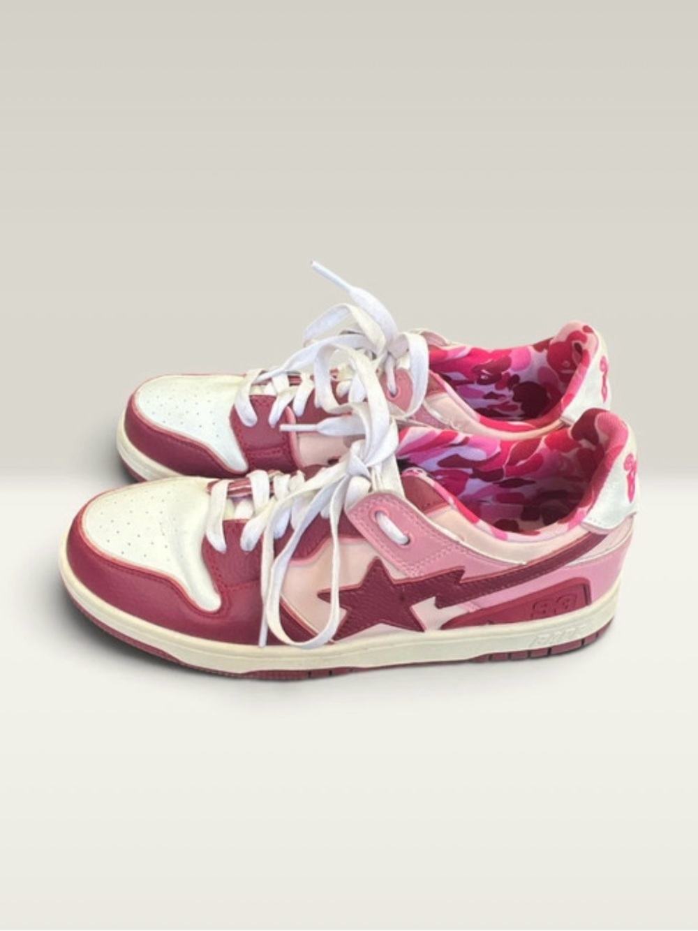 Bathing Ape BAPE sta pink camo sneakers men's size 10 BAPESTA BAPESTAS